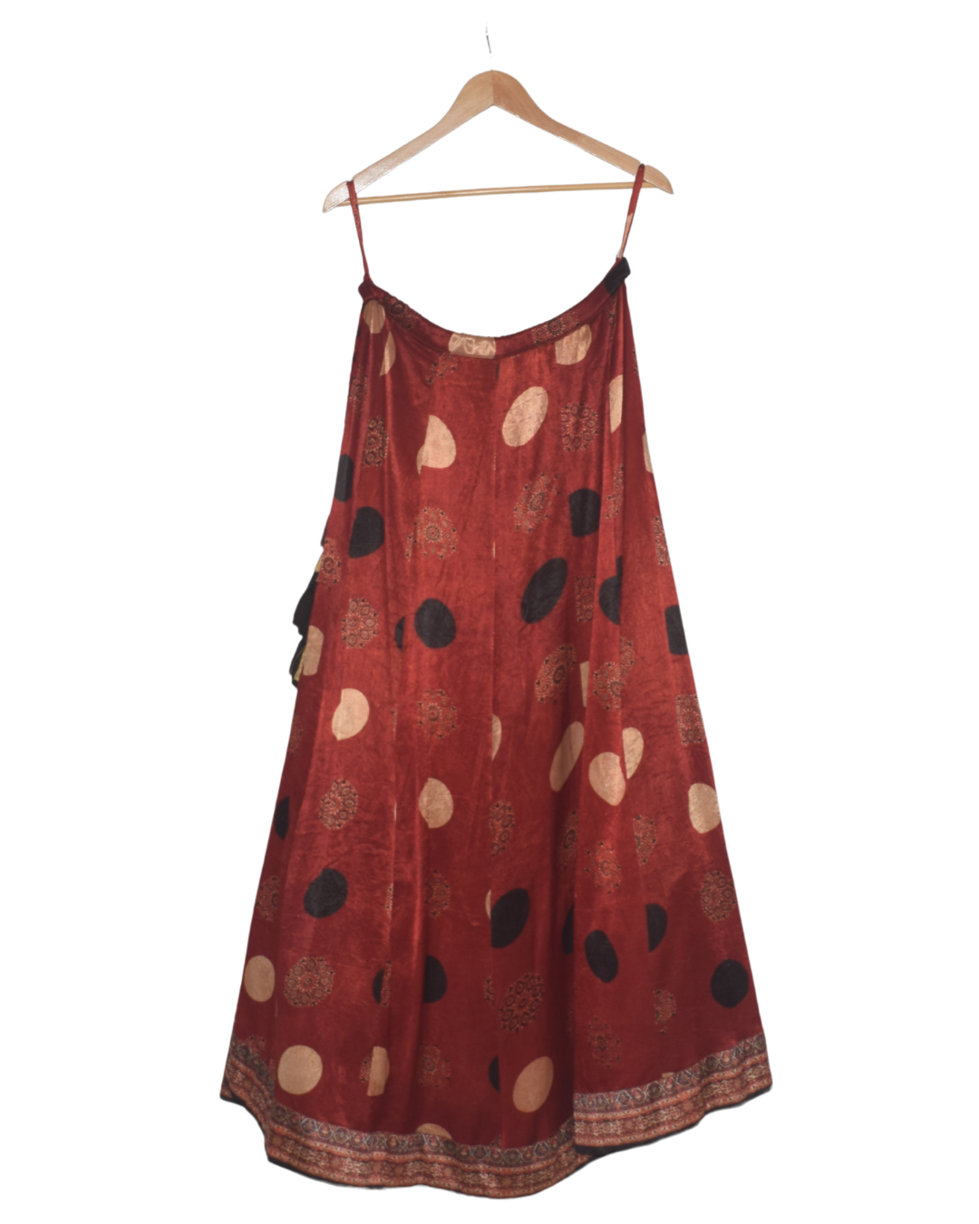 Red & Black Printed Lehenga Set