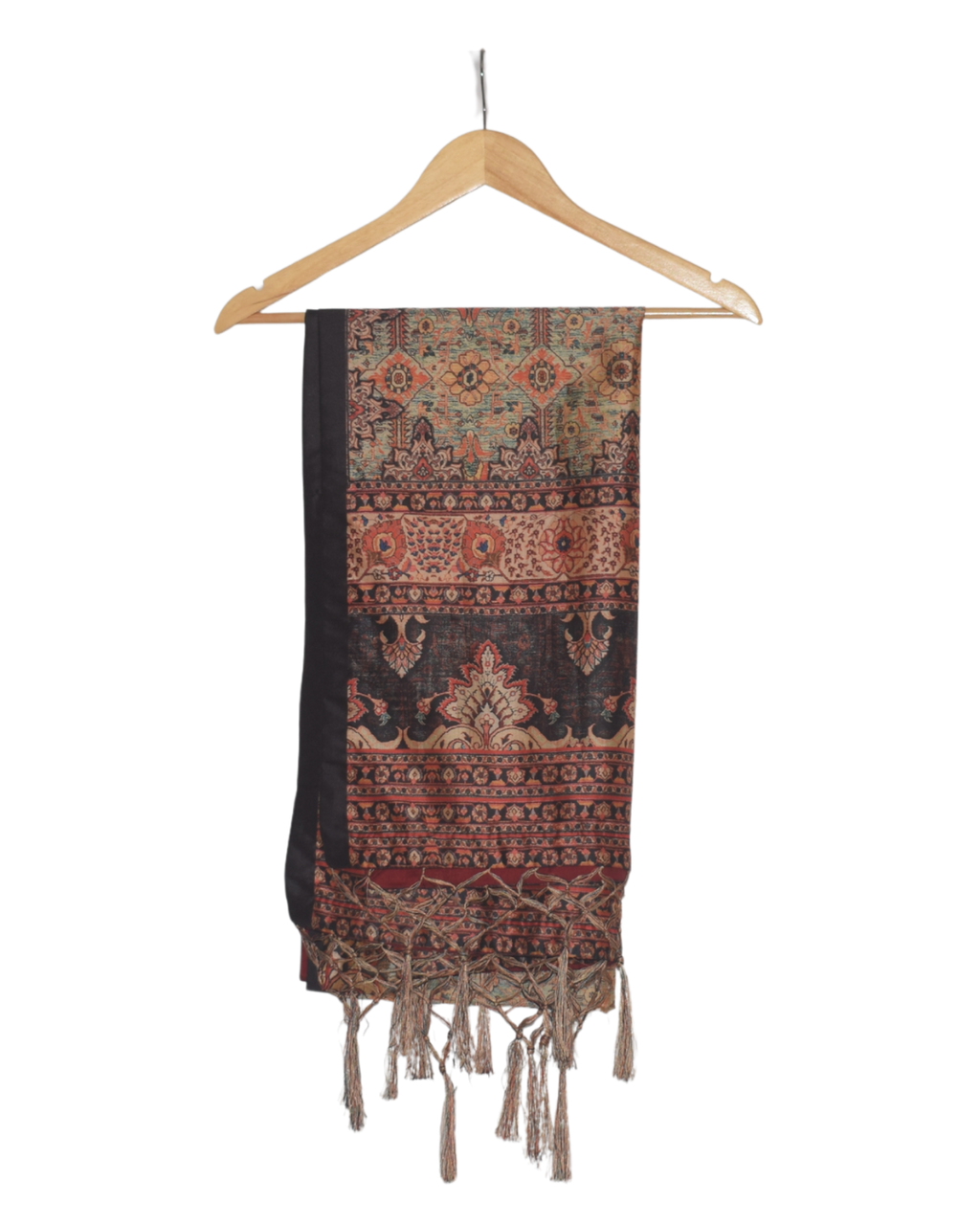 Red & Black Printed Lehenga Set