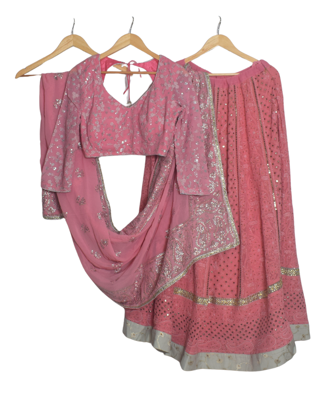 Pink Luchnow Lehenga Set