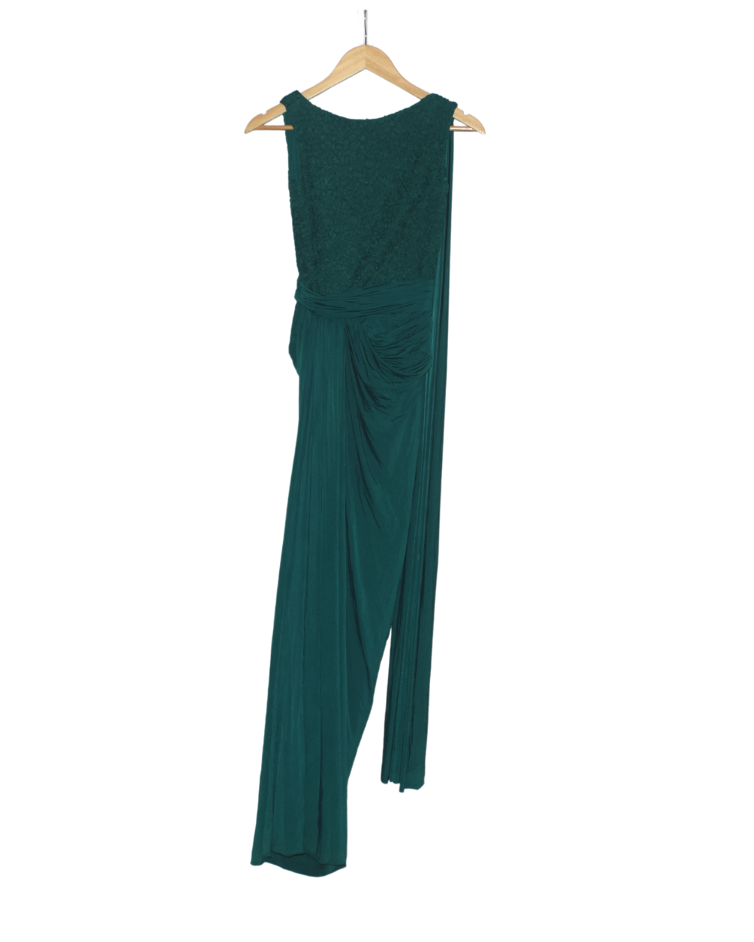 Shantanu & Nikhil Green Draped Gown