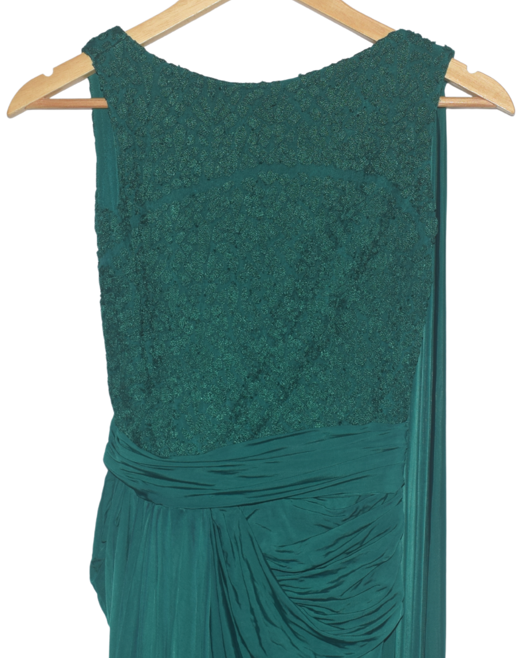 Shantanu & Nikhil Green Draped Gown