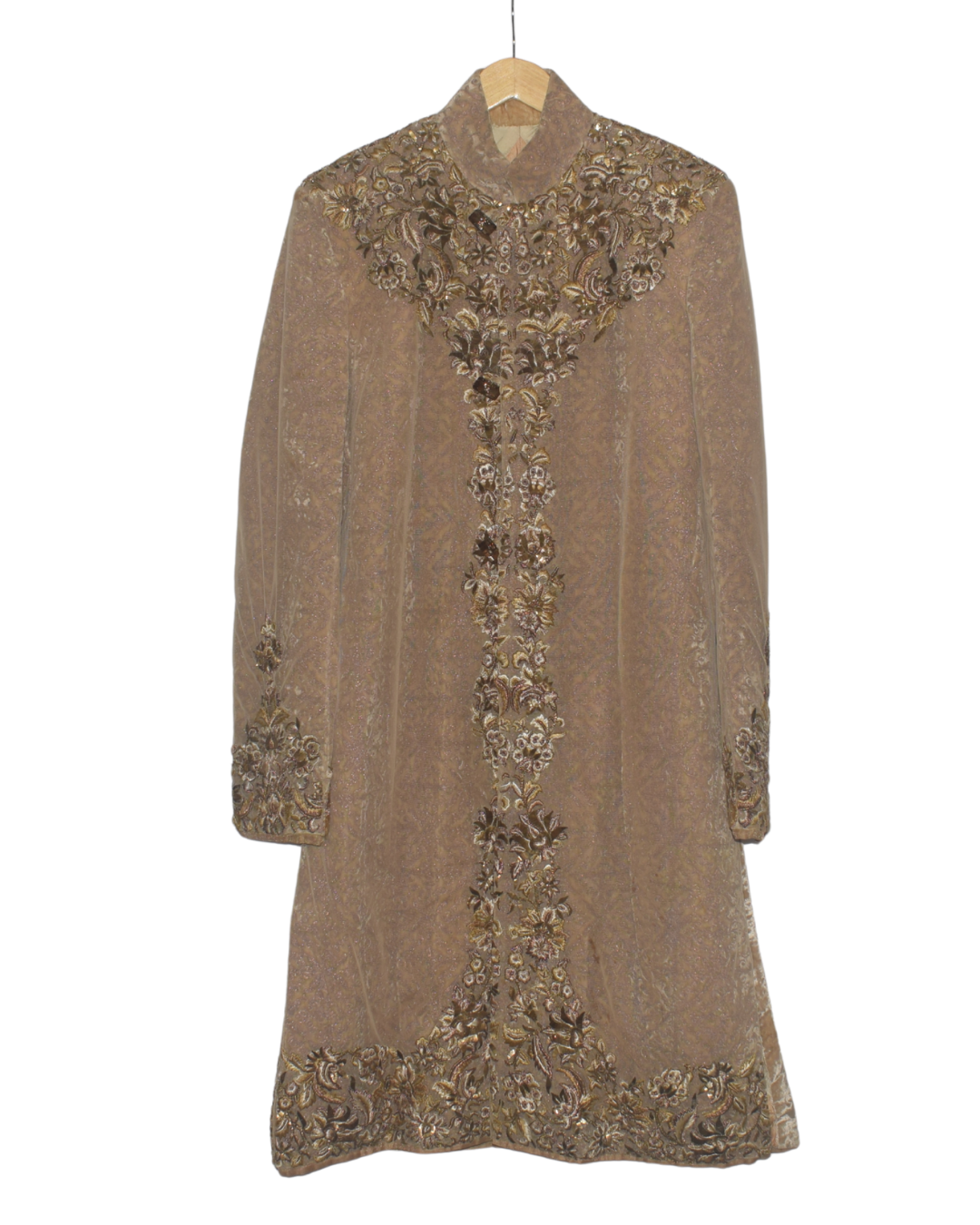 Rohit Bal Muted Gold Embroidered Sherwani Coat