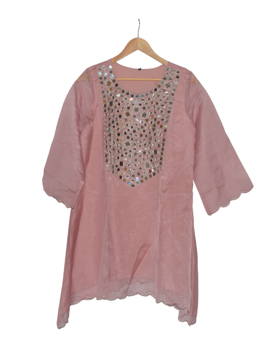 Mirror-Work Tunic and Flared Trouser Set