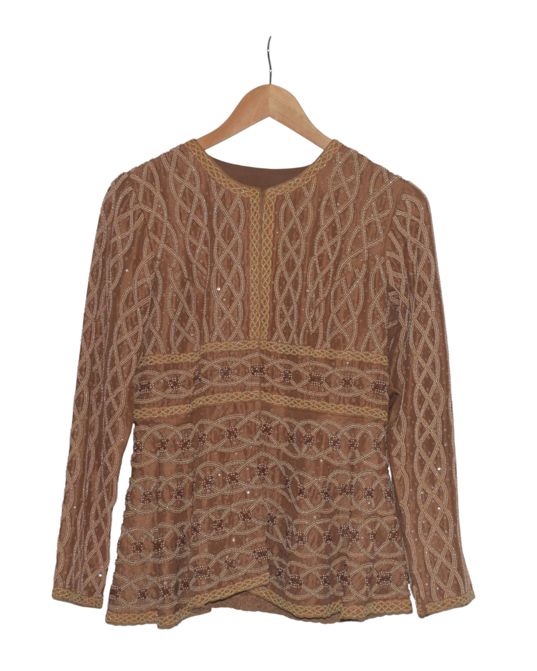 Intricately Embellished Jacket & Silk Skirt Set