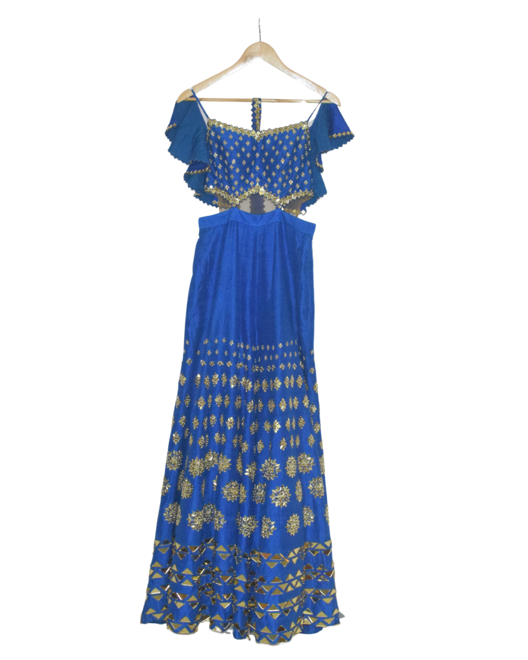 Papa Don’t Preach Electric Blue Embroidered Jumpsuit