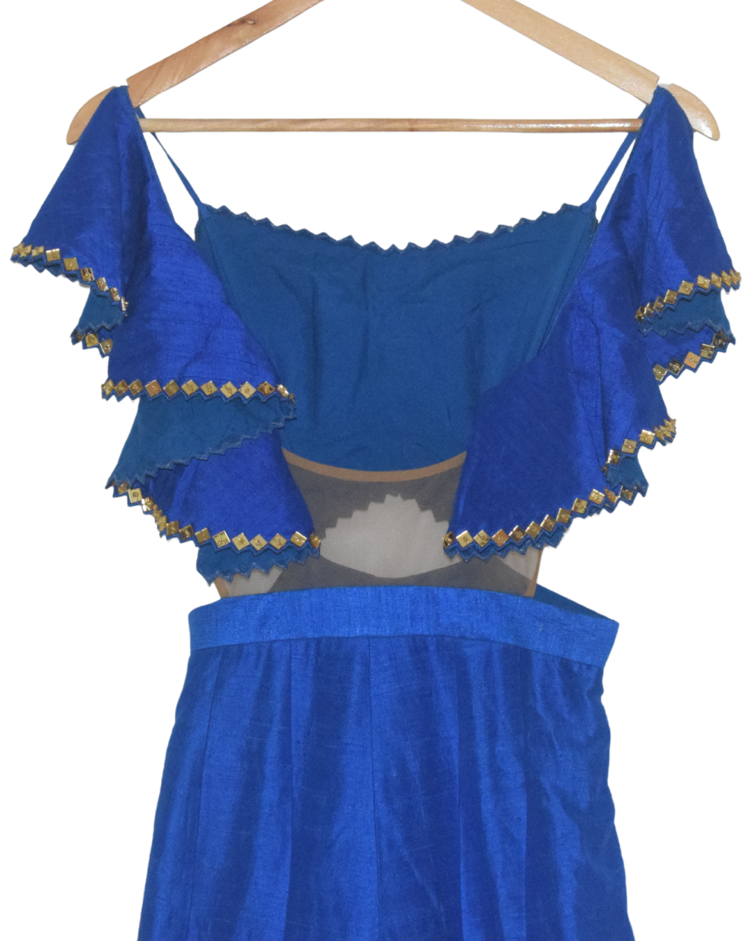 Papa Don’t Preach Electric Blue Embroidered Jumpsuit