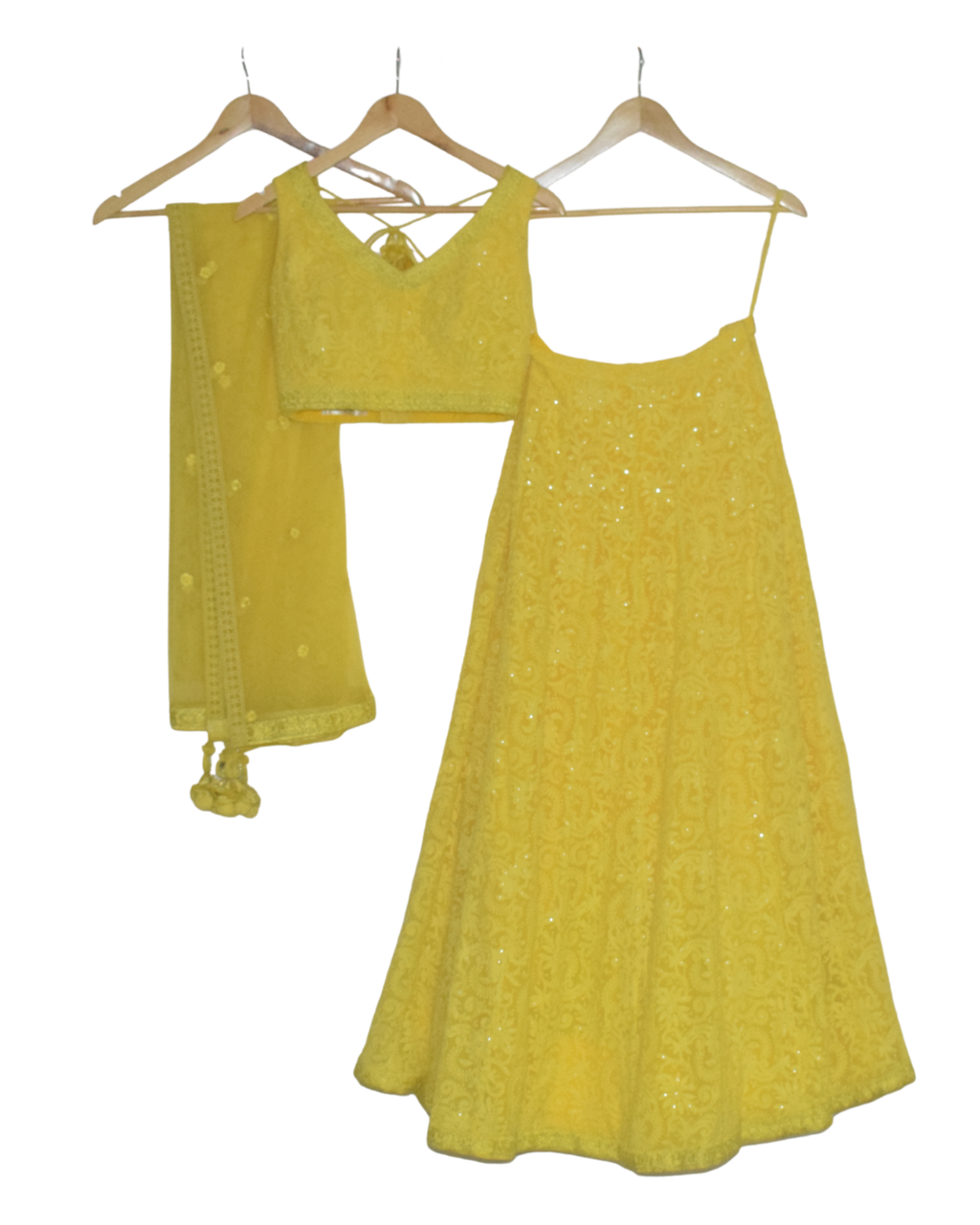 Sunshine Yellow Embroidered Lehenga Set