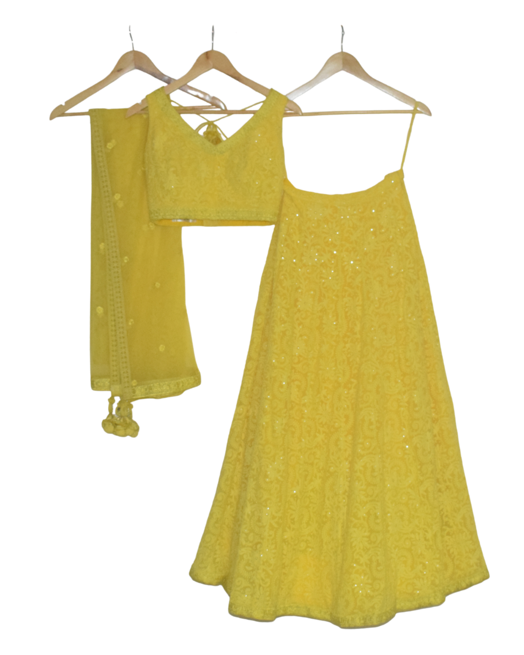 Sunshine Yellow Embroidered Lehenga Set