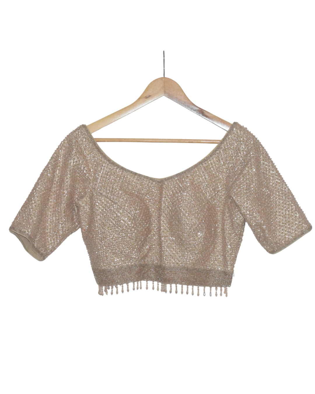 Gold & Blush Pink Heavy Embellished Lehenga Set