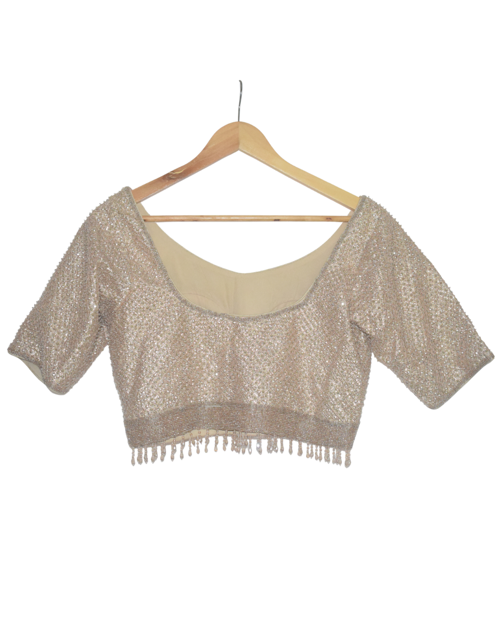 Gold & Blush Pink Heavy Embellished Lehenga Set