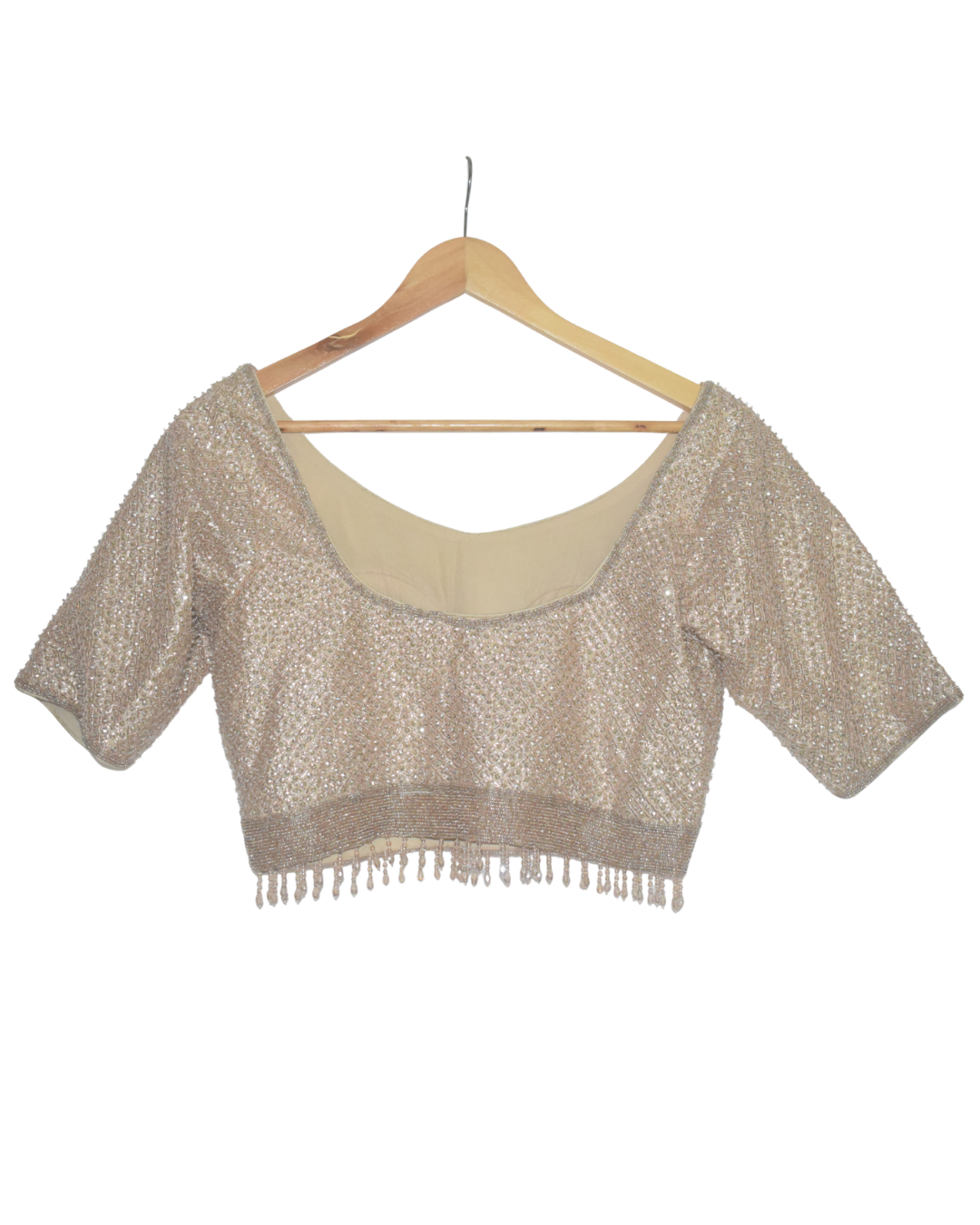 Gold & Blush Pink Heavy Embellished Lehenga Set