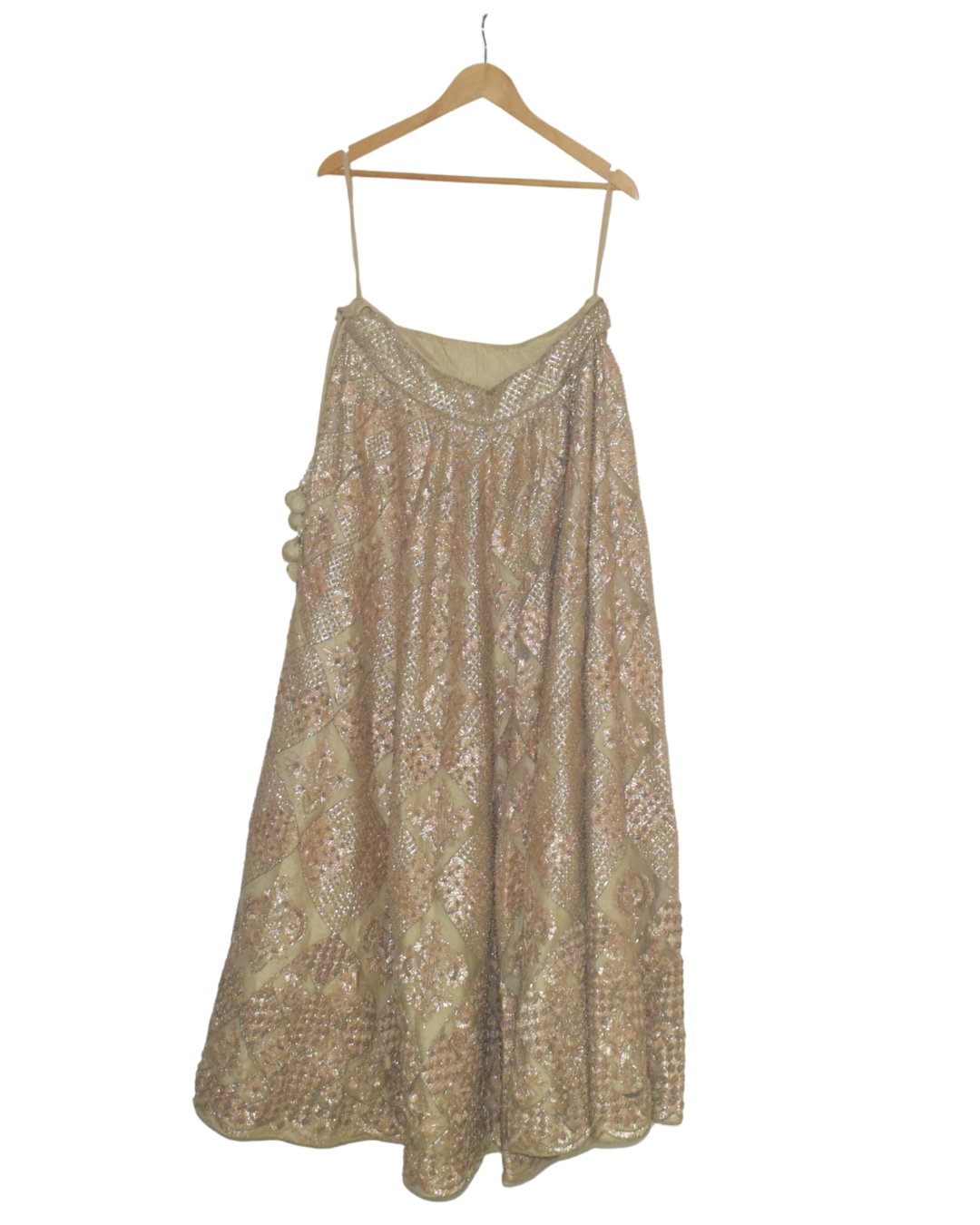 Gold & Blush Pink Heavy Embellished Lehenga Set