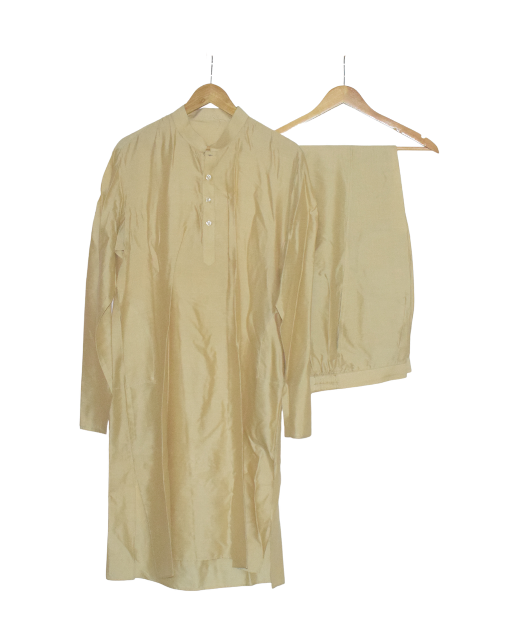 Pastel Pink Jacket with Gold Kurta Set